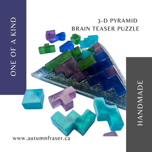 Large 3-D Pyramid Puzzle (23 pieces + base)