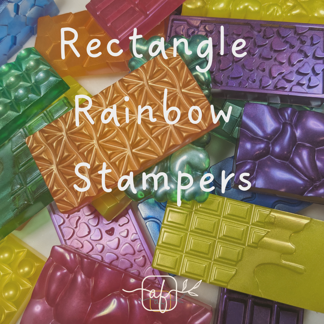 Patterned Rectangle Rainbow Stampers