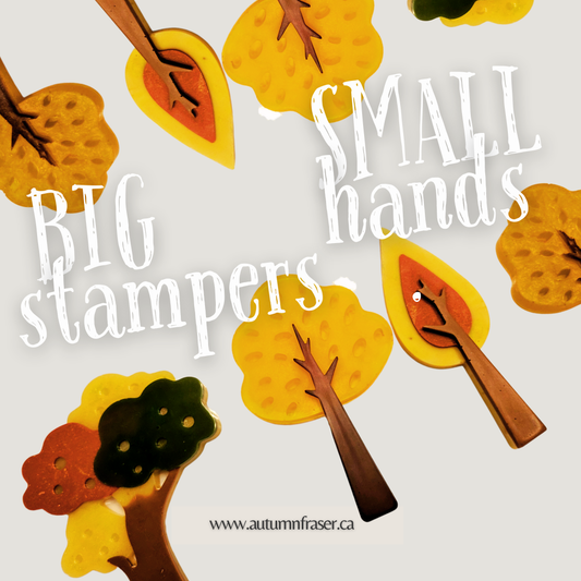 Set of 3 Fall Tree Stampers