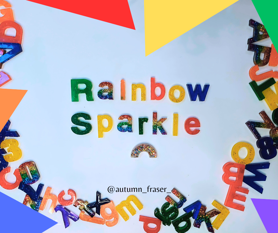 Moveable Alphabet - Rainbow Sparkle