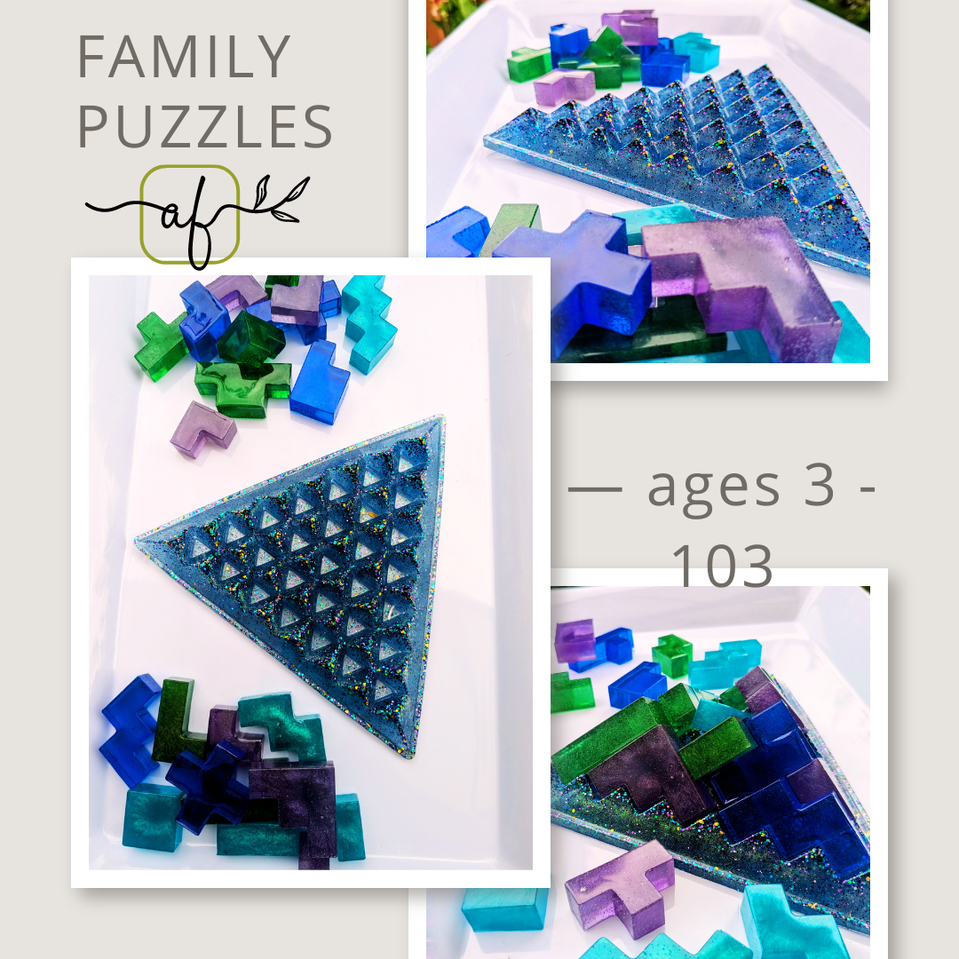 Large 3-D Pyramid Puzzle (23 pieces + base)