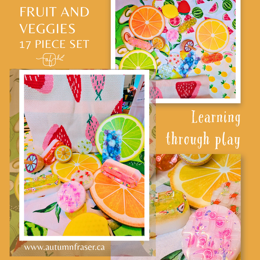 🍓 Fruit and Vegetable Invitation to Play Kit