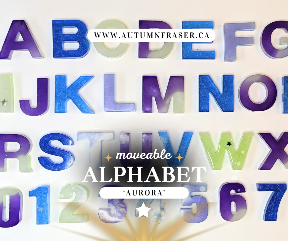 Moveable Alphabet - Aurora Borealis