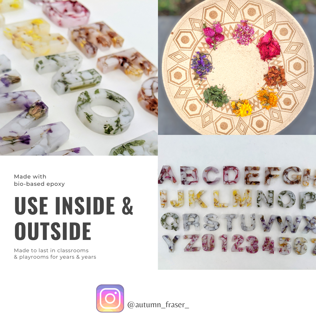 Moveable Alphabet - Botanical Rainbow