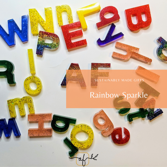 Moveable Alphabet - Rainbow Sparkle
