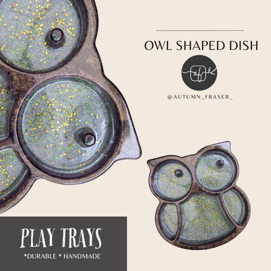 (3 LEFT) Owl Shaped Play Tray