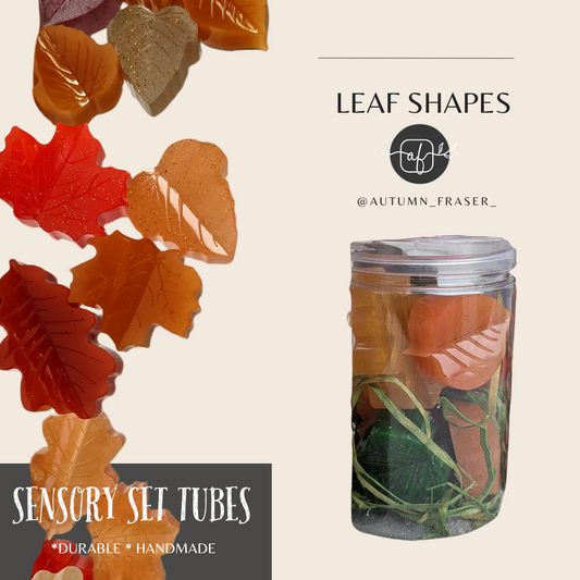 Leaf shapes sensory stacker set (8)