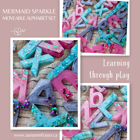 Mermaid Sparkle Moveable Alphabet Invitation To Play