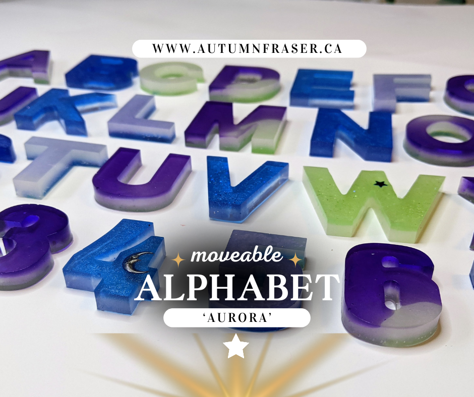 Moveable Alphabet - Aurora Borealis